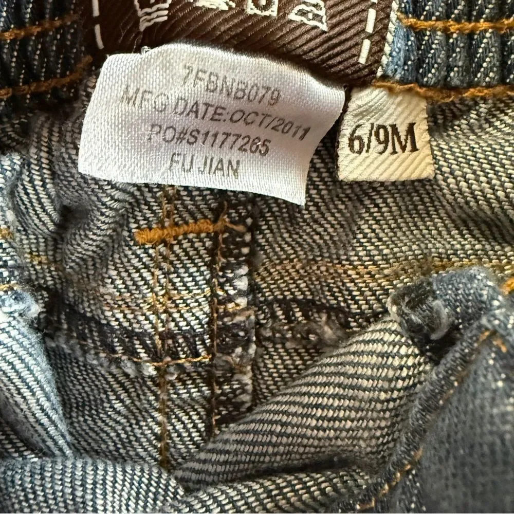 7 For All Mankind Denim Diaper Cover Size 6/9 Months
